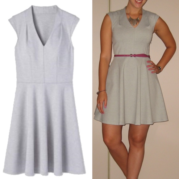 Grey fit and flare sweater dress - Picture 6 of 6